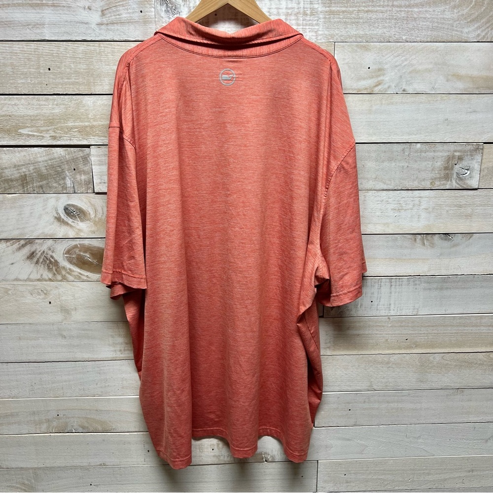Vineyard Vines Performance Shirt Mens 5XB Orange PoloS tretch Short Sleeve - Picture 6 of 8